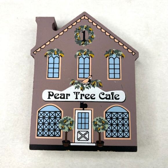 The Cat's Meow Pear Tree Café Wood Shelf Sitter - Picture 2 of 10